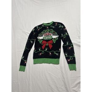 Mens FRIENDS Central Perk Celebrate Together Size Small Ugly Christmas Sweater